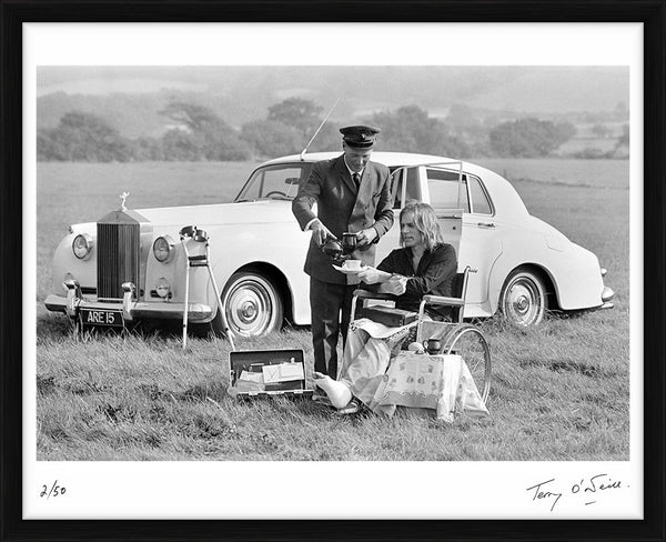 Adam Faith served tea whilst recovering, 1973 — Limited Edition Print, framed - Terry O'Neill