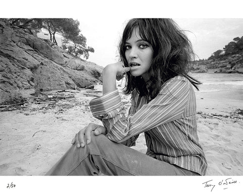 Anna Karina photographed at the beach in 1967 — Limited Edition Print