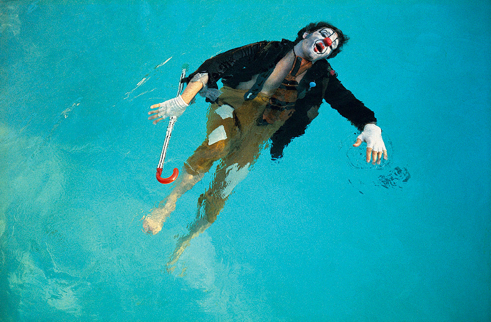 Anthony Newley dressed as a clown in Beverly Hills, 1968 - Limited Edition Print