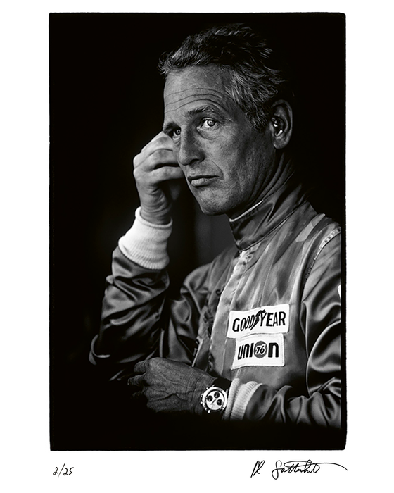 Paul Newman in a race at Sebring raceway in Florida, 1977 — Limited Edition Print