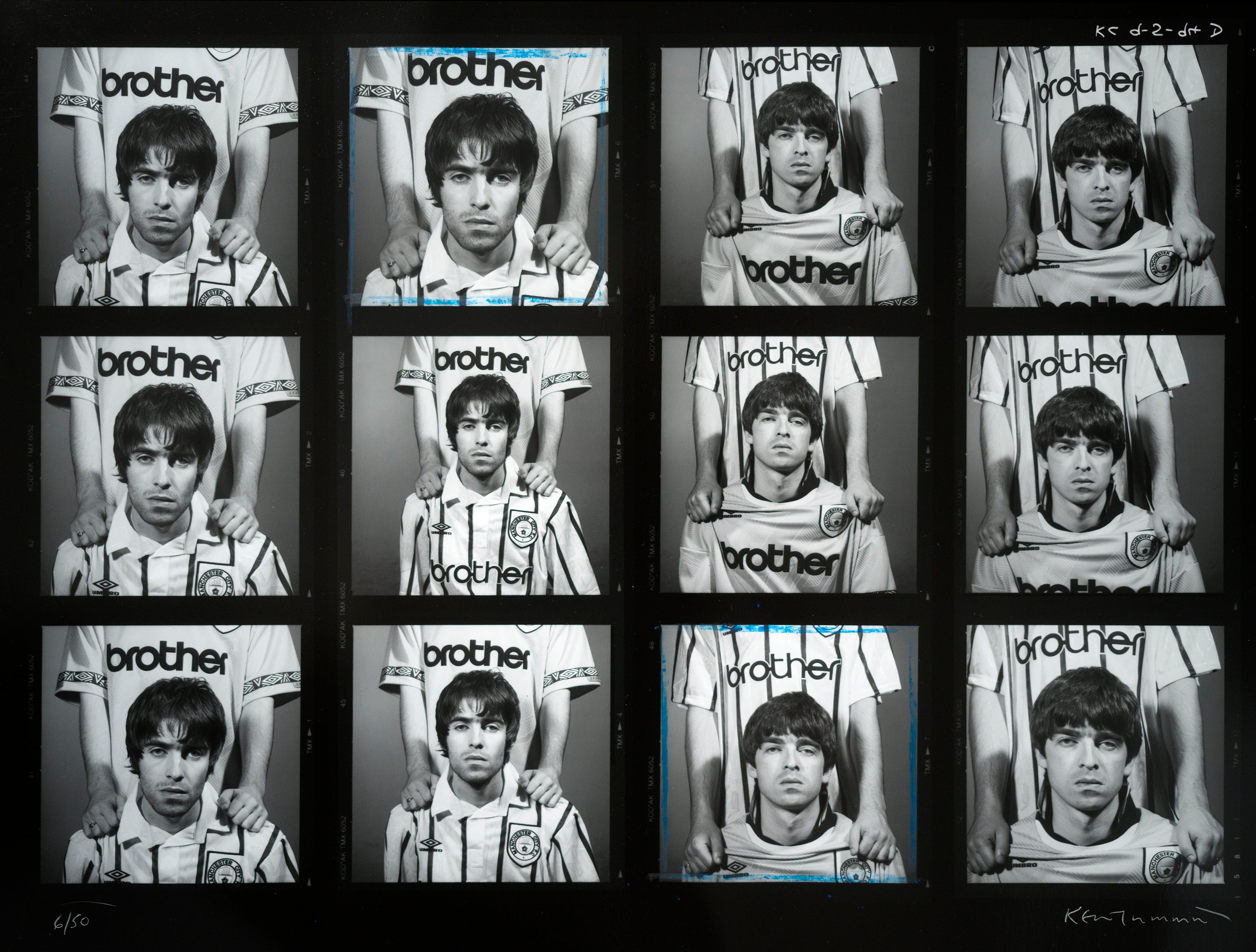 Liam and Noel Gallagher of Oasis, Contact Sheet, 1994 - Limited Edition Print