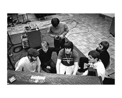 The Beach Boys reheading at Columbia Studios, 1966 - Co-signed Edition Print by The Beach Boys – Limited Edition Print.
