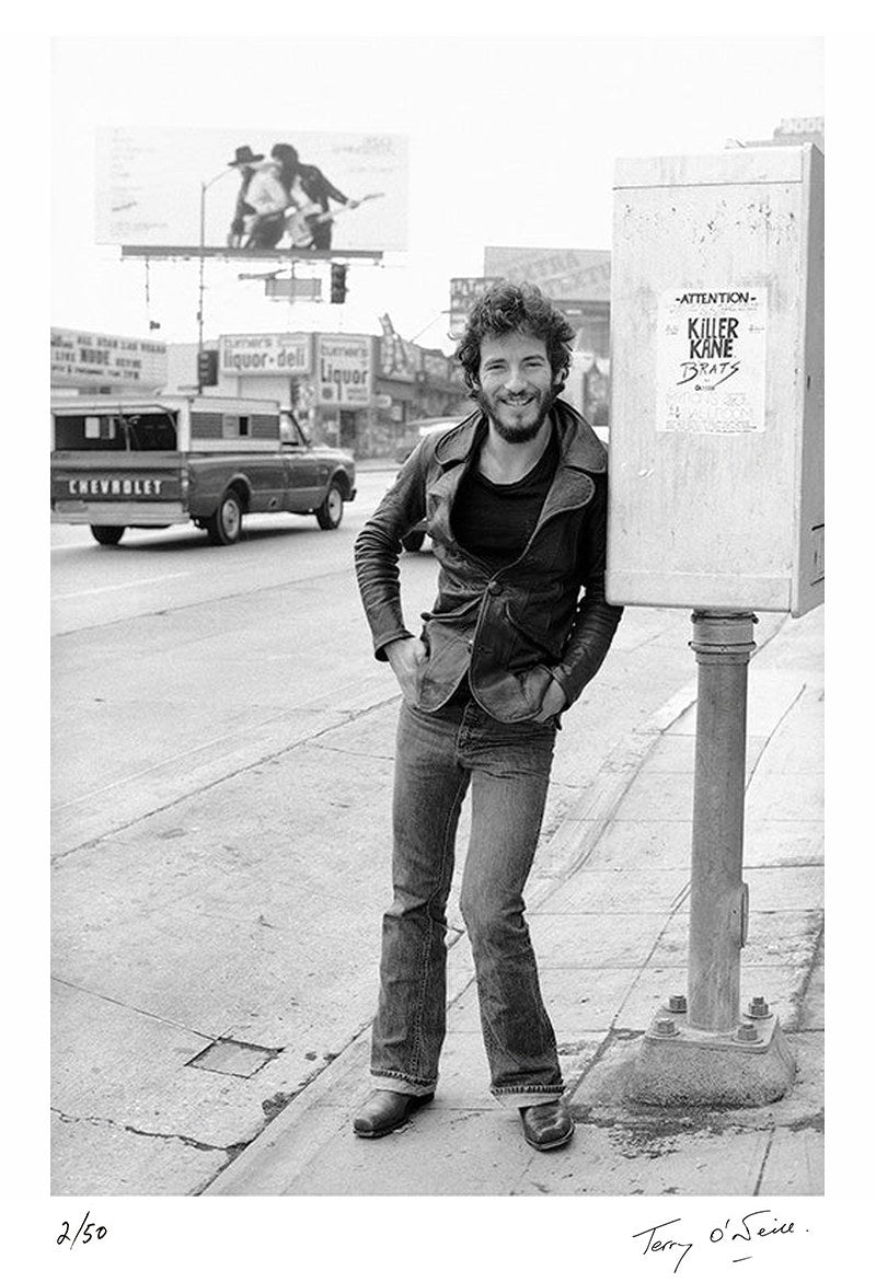 Bruce Springsteen in Los Angeles, 1975 by Terry O'Neill – Limited Edition Print.