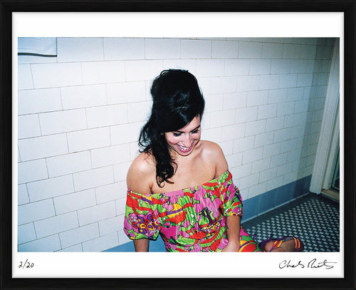 Amy Winehouse at the Ritz Tower, 2003 — Limited Edition Print, framed - Charles Moriarty
