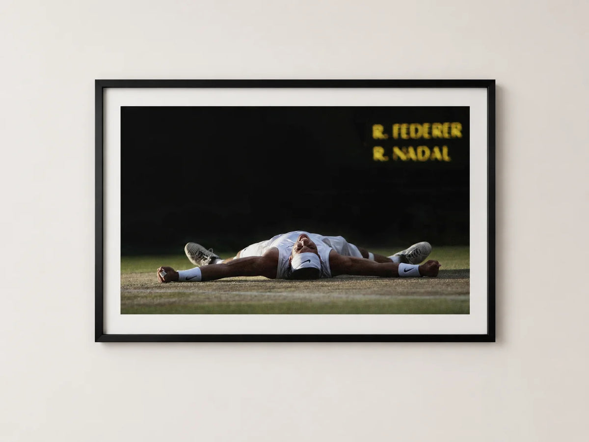 Rafael Nadal Wins the Wimbledon Men’s Singles Final, July 6, 2008 by Hugo Philpott – Limited Edition Print.