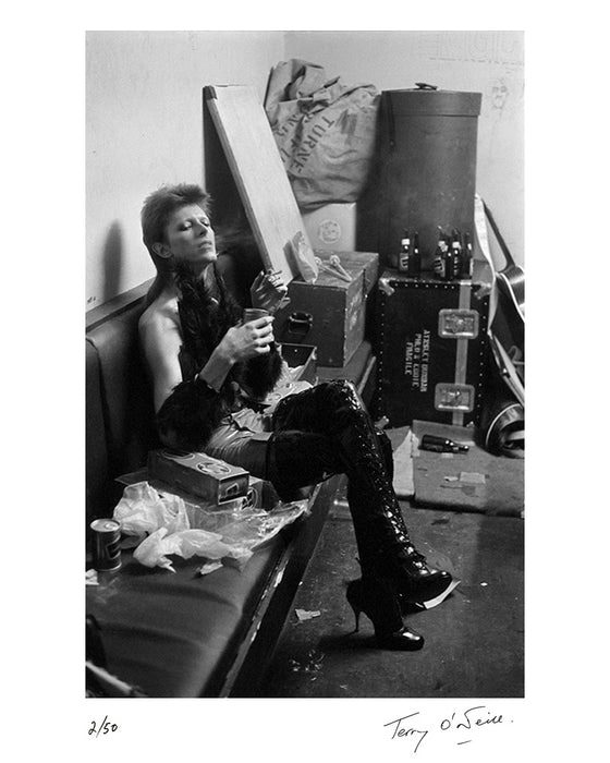 David Bowie backstage as Ziggy Stardust at the Marquee Club in London, 19 October 1973 — Limited Edition Print