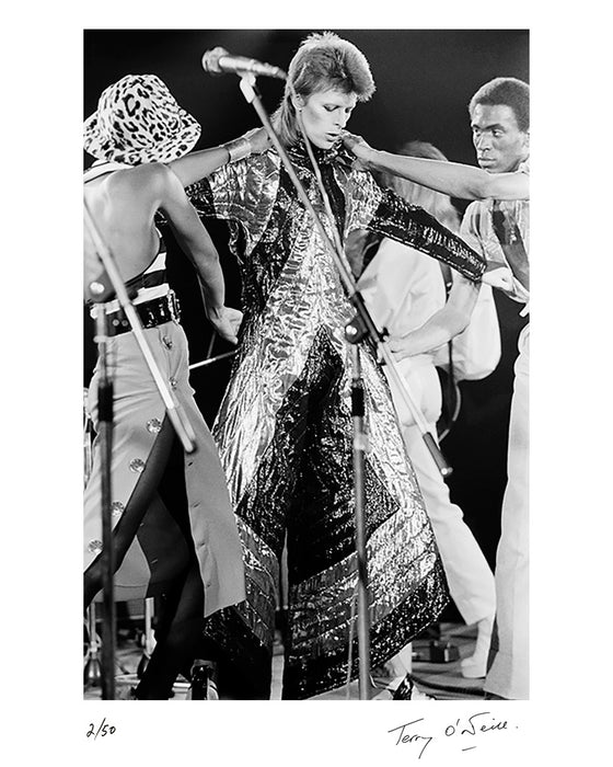 David Bowie on stage as Ziggy Stardust at the Marquee Club in London, 19 October 1973 — Limited Edition Print