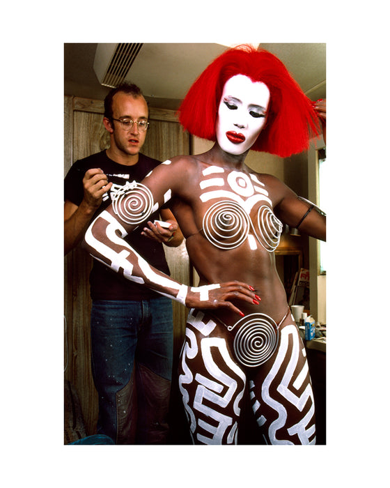 Keith Haring painting Grace Jones, 1986 — Limited Edition Print