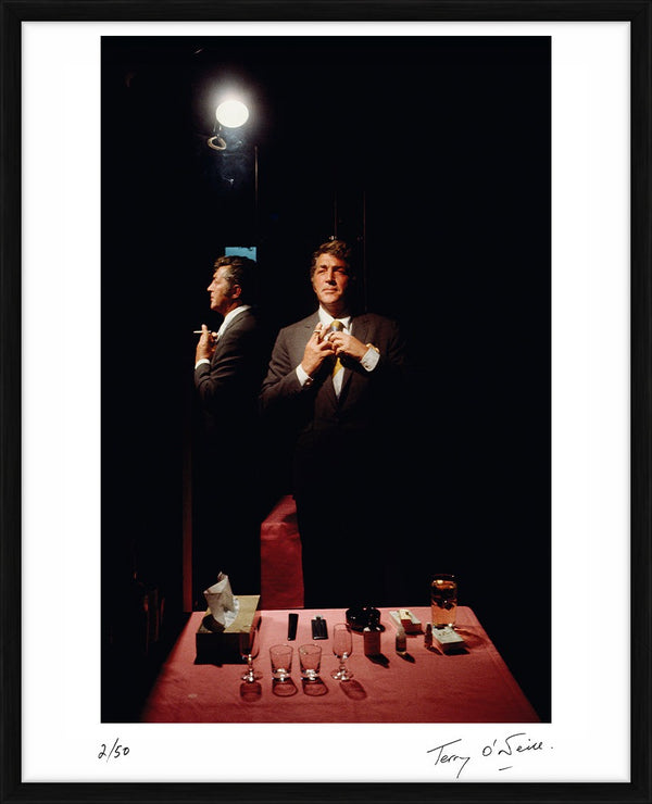 Dean Martin Backstage in Las Vegas, 1971 — Limited Edition Print, framed - Terry O'Neill