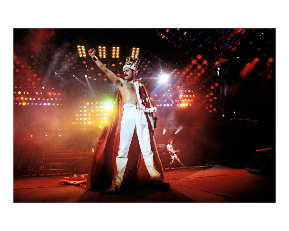 Freddie Mercury at Wembley Arena, 1986 by Denis O'Regan – Limited Edition Print.