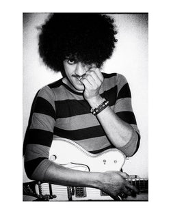 Irish singer, bassist and songwriter Phil Lynott at recording for 'The Old Grey Whistle Test' at the BBC in London, UK - Limited Edition Print