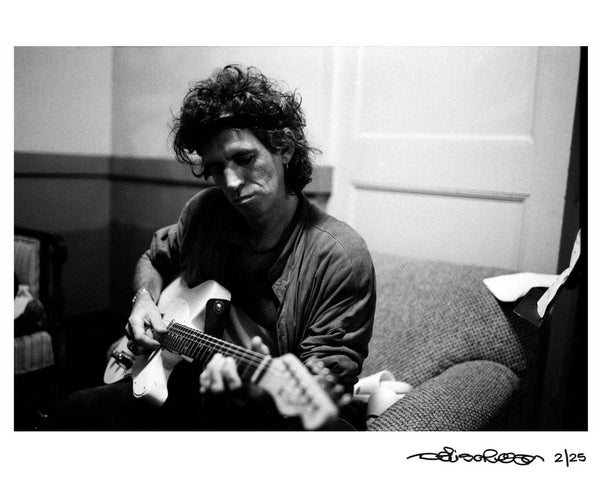 Keith Richards during a tour in the USA, 1988 — Signed Limited Edition Print - Denis O'Regan