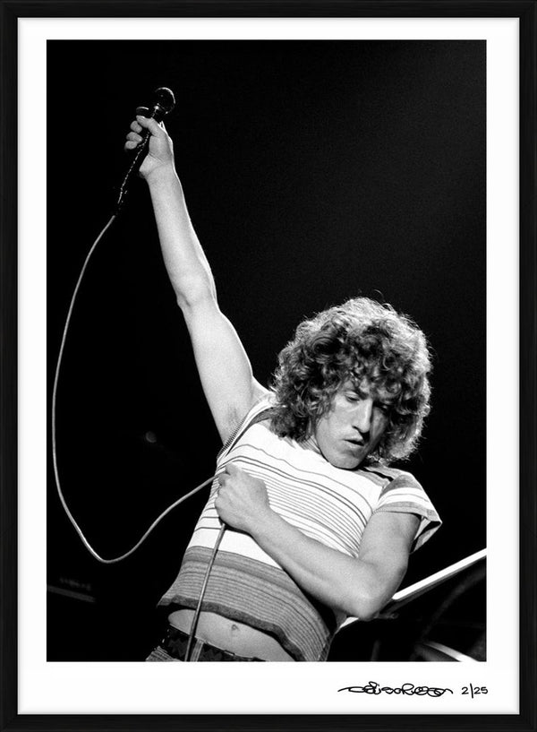 Roger Daltrey of The Who performing at Shepperton Studios, 1978 — Limited Edition Print, framed - Denis O'Regan