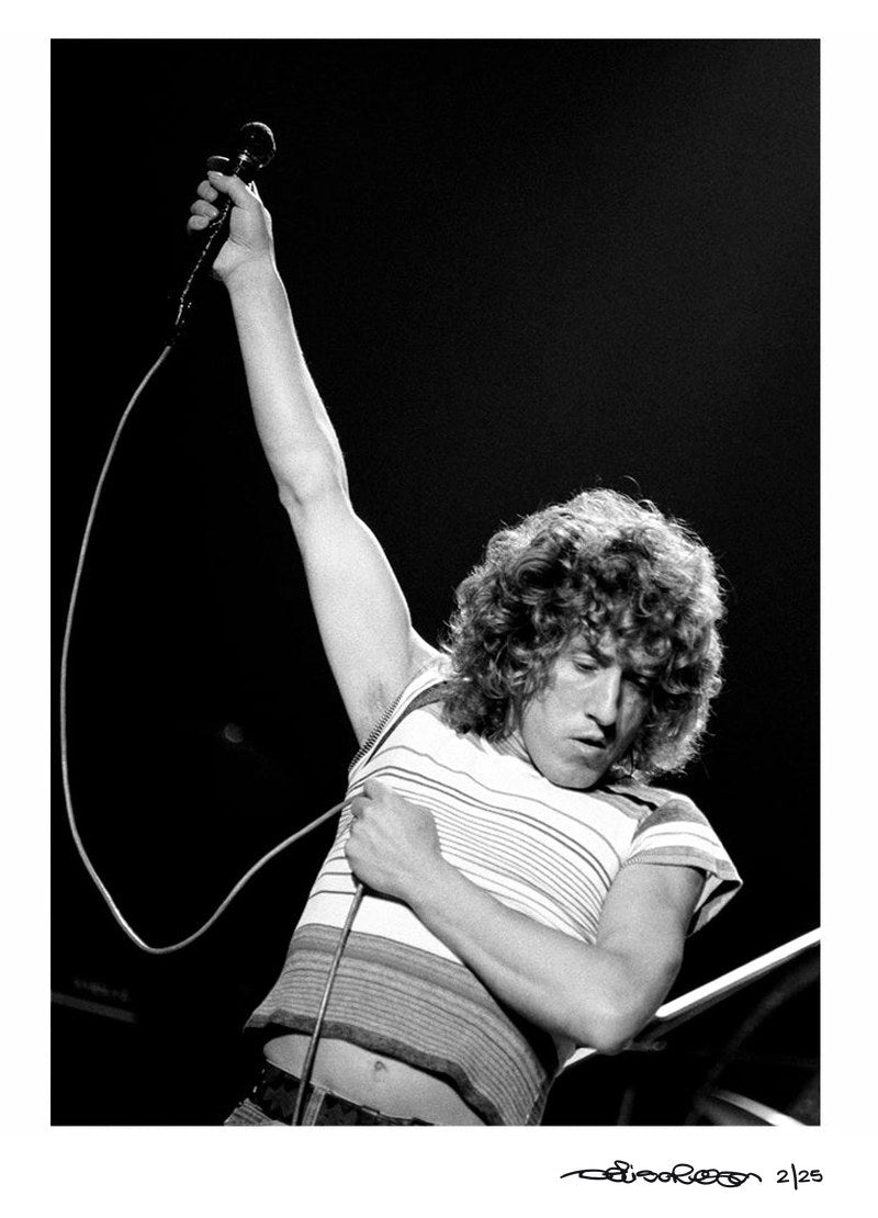 Roger Daltrey of The Who performing at Shepperton Studios, 1978 by Denis O'Regan – Limited Edition Print.