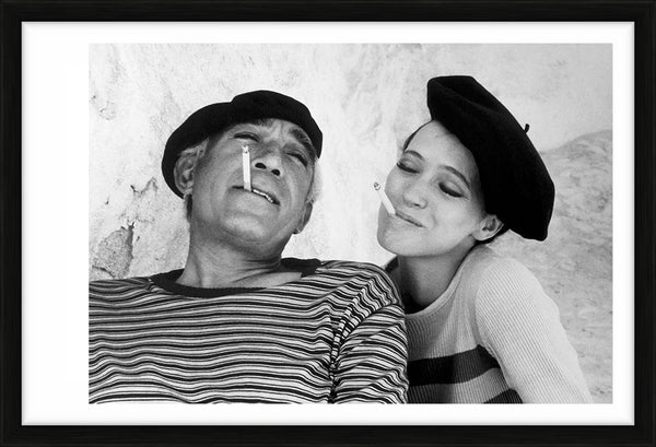 Anthony Quinn and Anna Karina on the set of "The Magus" in Spain, 1976 — Limited Edition Print, framed - Eve Arnold