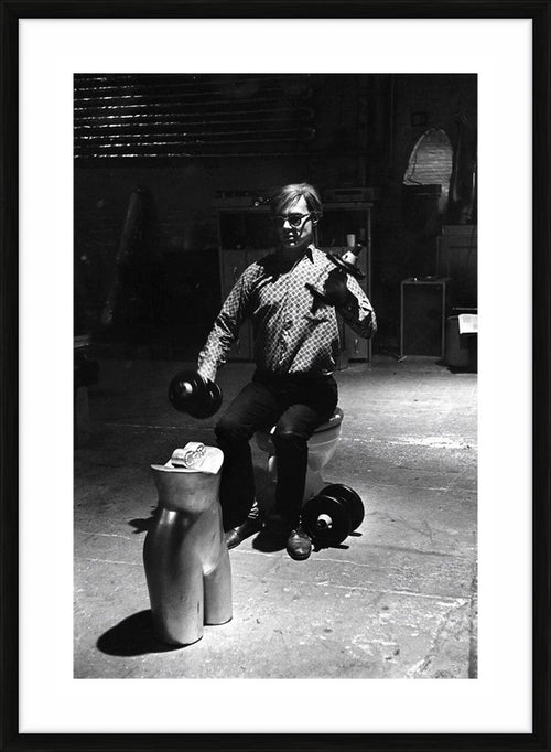 Andy Warhol exercising in the Silver Factory, New York City, 1964 — Limited Edition Print, framed - Eve Arnold