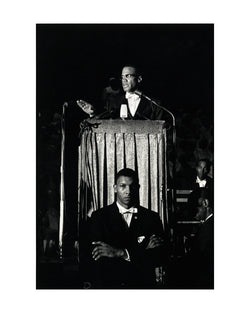 Malcolm X giving a speech at a Nation of Islam rally, Washington, USA, 1961 - Limited Edition Print by Eve Arnold – Limited Edition Print.