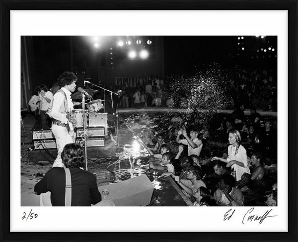 Jimi Hendrix, Hollywood Bowl, 1968 — Limited Edition Print, framed - Ed Caraeff