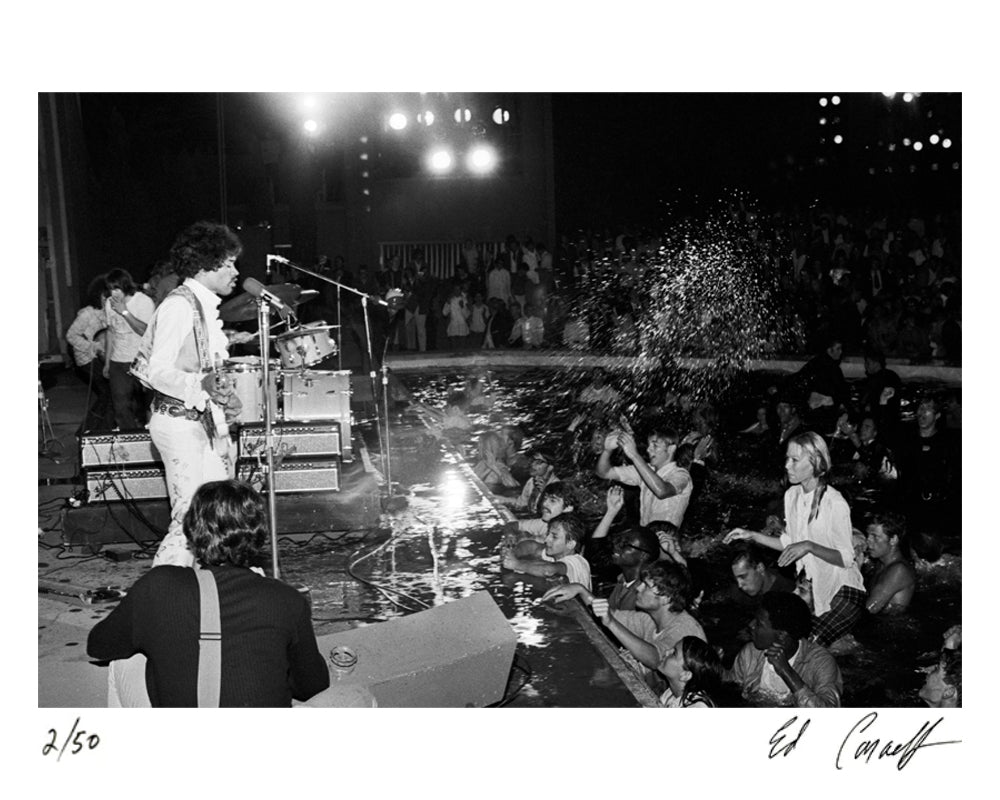 Jimi Hendrix, Hollywood Bowl, 1968 by Ed Caraeff – Limited Edition Print.