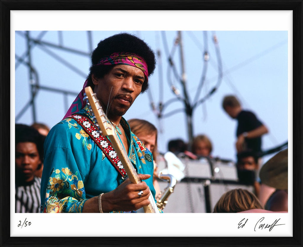 Jimi Hendrix at Newport Pop Festival, 1969 - Limited Edition Print by Ed Caraeff – Limited Edition Print.
