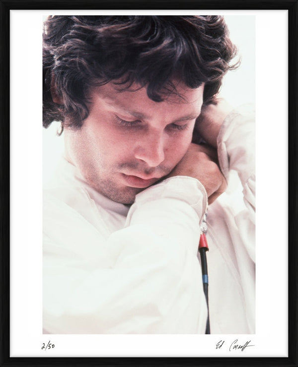 Jim Morrison at the Folk-Rock Festival, 1968 — Limited Edition Print, framed - Ed Caraeff
