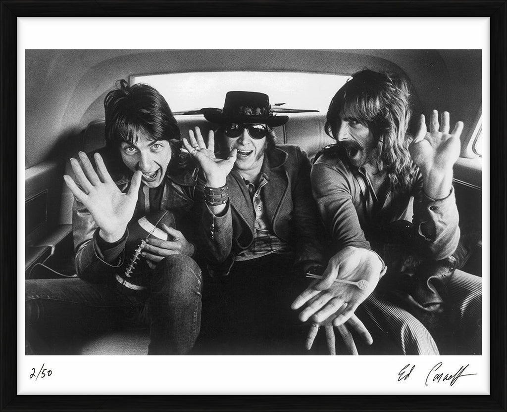 Three Dog Night in a limousine, 1972 - Limited Edition Print by Ed Caraeff – Limited Edition Print.