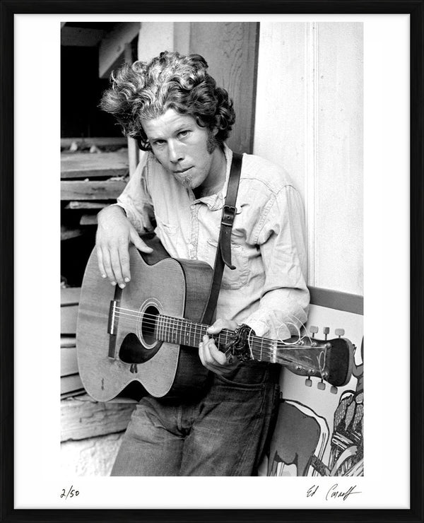 Tom Waits in Eagle Rock, 1972 — Limited Edition Print, framed - Ed Caraeff