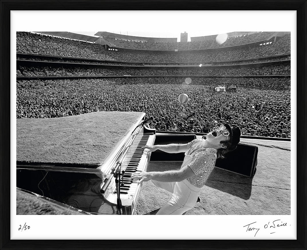 Elton John performing in LA, 1975 by Terry O'Neill – Limited Edition Print.