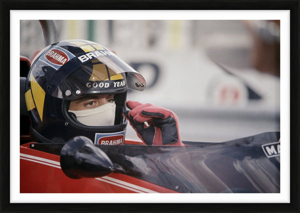 Al Pacino in a Racing Vehicle, 1977 — Limited Edition Print, framed - Eva Sereny