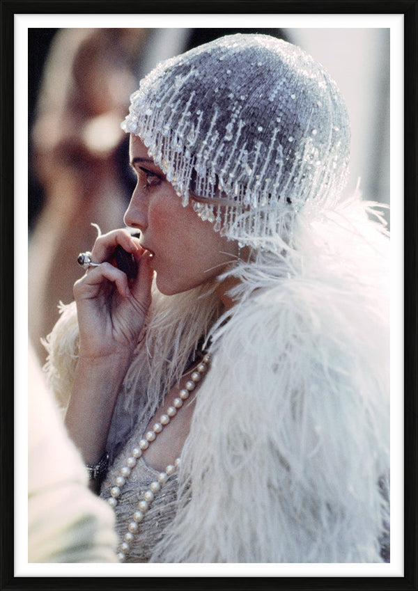Mia Farrow filming The Great Gatsby, 1974 — Limited Edition Print, framed - Eva Sereny