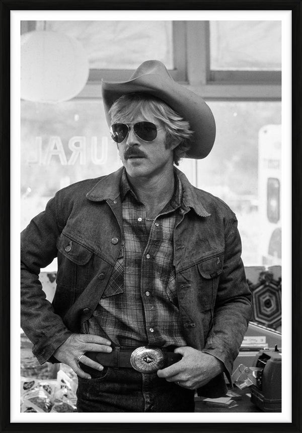 Robert Redford filming The Electric Horseman, 1979 — Limited Edition Print, framed - Eva Sereny