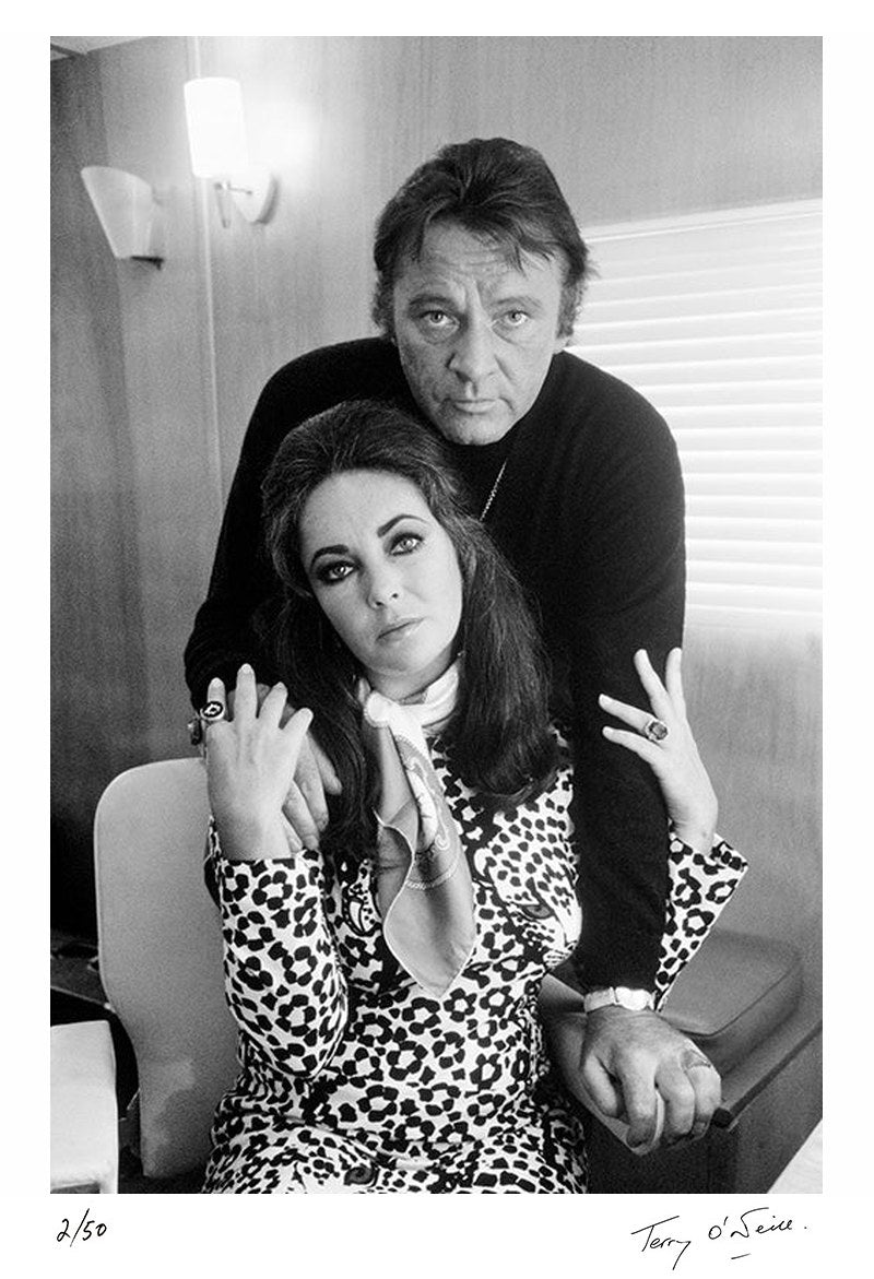 Richard Burton & Elizabeth Taylor in Hounslow, 1971 by Terry O'Neill – Limited Edition Print.