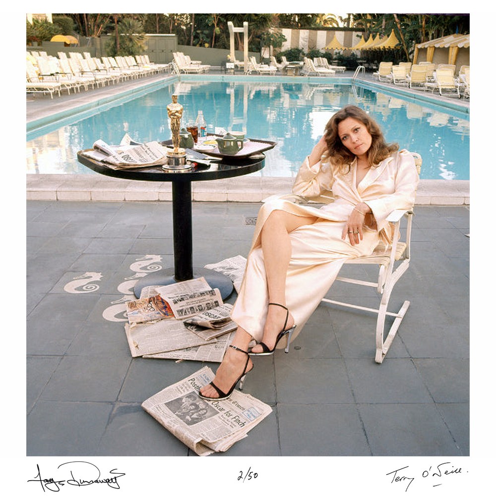 Faye Dunaway: The Morning After, 1977 - Co-Signed Edition Print by Terry O'Neill – Limited Edition Print.