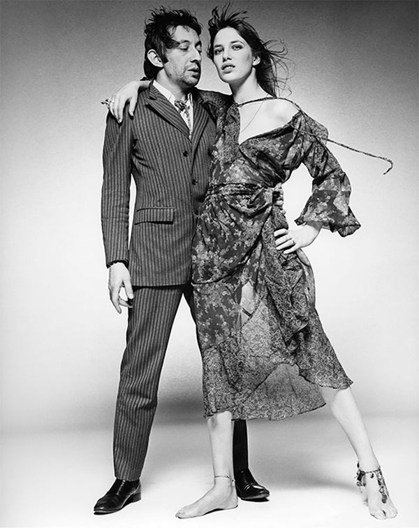 Serge Gainsbourg and Jane Birkin standing for a shoot — Limited Edition Print