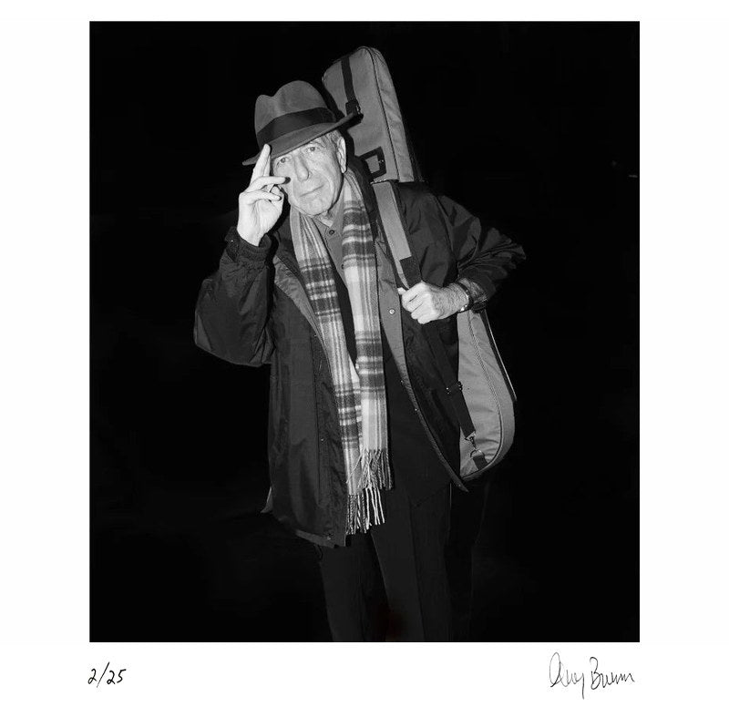 Leonard Cohen, Royal Albert Hall, 2008 – Limited Edition Print by Greg Brennan – Limited Edition Print.