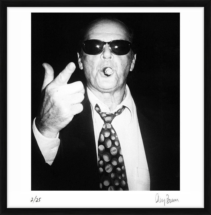 Jack Nicholson outside Stringfellows, London, 2001 by Greg Brennan – Limited Edition Print.