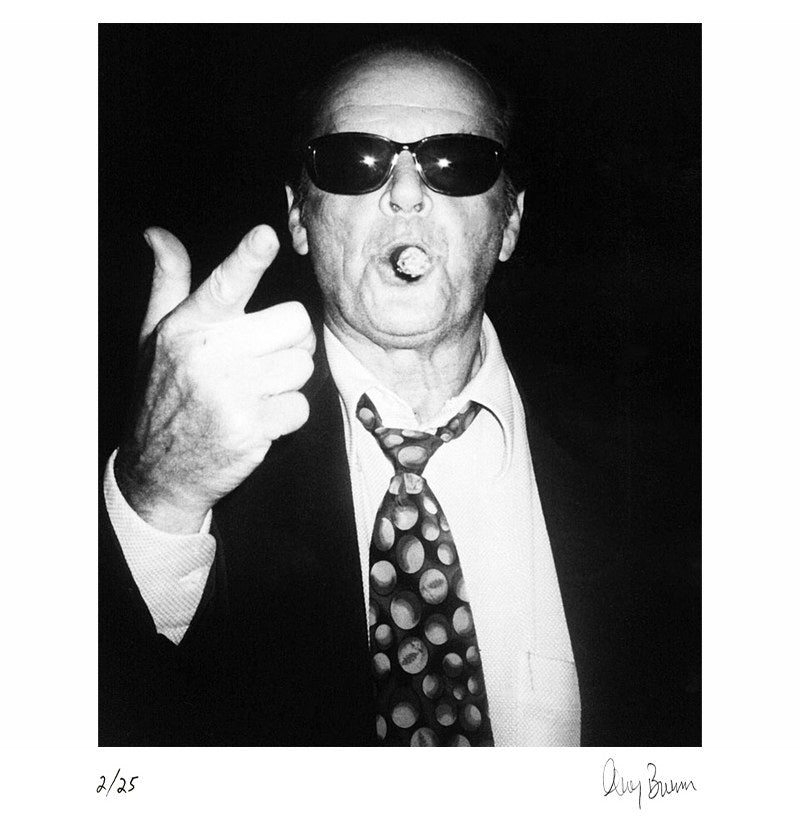 Jack Nicholson outside Stringfellows, London, 2001 by Greg Brennan – Limited Edition Print.