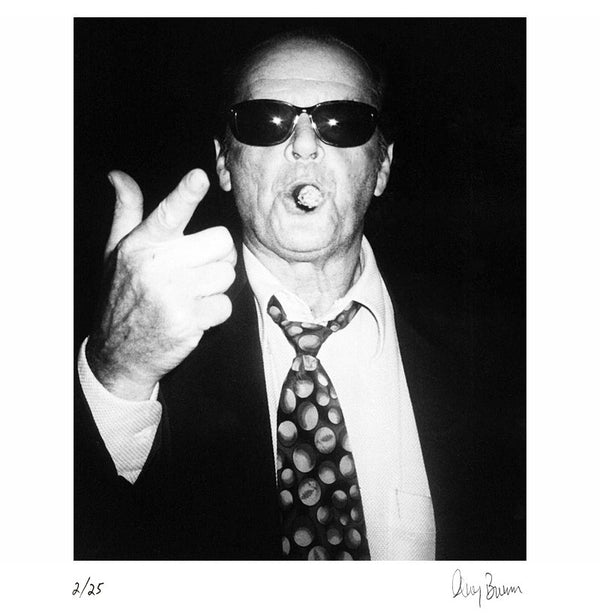 Jack Nicholson outside Stringfellows, London, 2001 — Signed Limited Edition Print - Greg Brennan