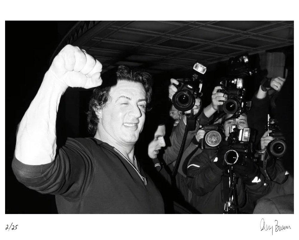 Sylvester Stallone at The Dorchester, Mayfair, 2005 – Limited Edition Print by Greg Brennan – Limited Edition Print.