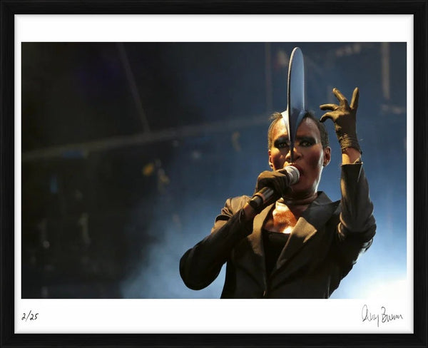 Grace Jones at The Wireless Festival, Hyde Park, 2011 — Limited Edition Print, framed - Greg Brennan
