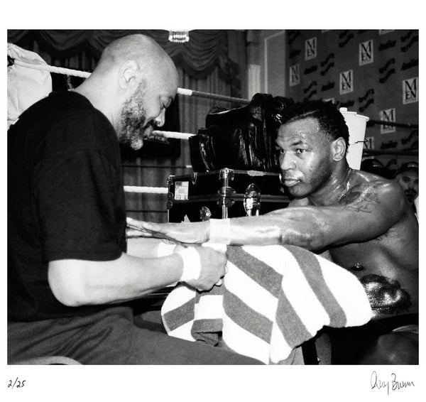 Mike Tyson at The Grosvenor House Hotel, 2000 — Signed Limited Edition Print - Greg Brennan
