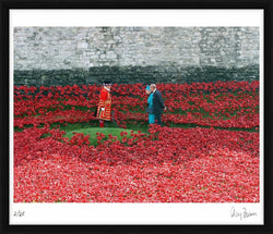 Queen Elizabeth II and Prince Philip, Duke of Edinburgh, Tower of London, 2014 – Limited Edition Print by Greg Brennan – Limited Edition Print.