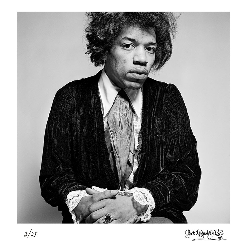 Jimi Hendrix looking directly at the camera, 1967 by Gered Mankowitz – Limited Edition Print.
