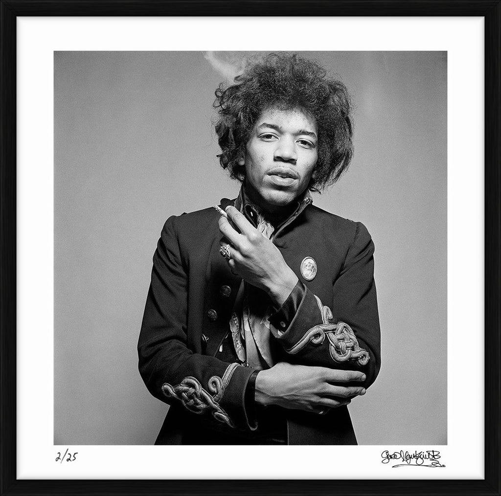 Jimi Hendrix poses with a cigarette, 1967 – Limited Edition Print by Gered Mankowitz – Limited Edition Print.