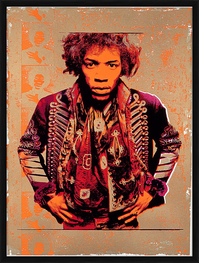 Jimi Hendrix “Purple & Gold” – Limited Edition Silkscreen Print by Gered Mankowitz – Limited Edition Print.
