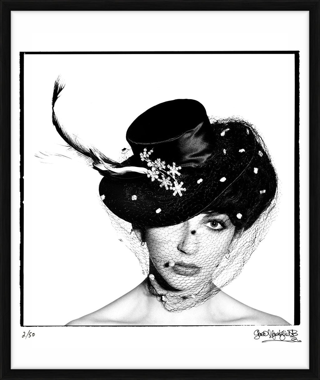 Kate Bush in a netted hat, 1978 - Limited Edition Print by Gered Mankowitz – Limited Edition Print.