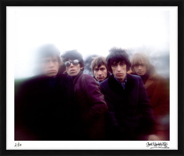 The Rolling Stones pose at Primrose Hill, 1966 — Limited Edition Print, framed - Gered Mankowitz