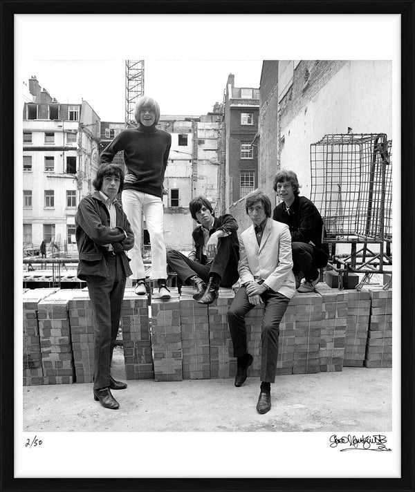 The Rolling Stones in Ormond Yard, 1965 — Limited Edition Print, framed - Gered Mankowitz