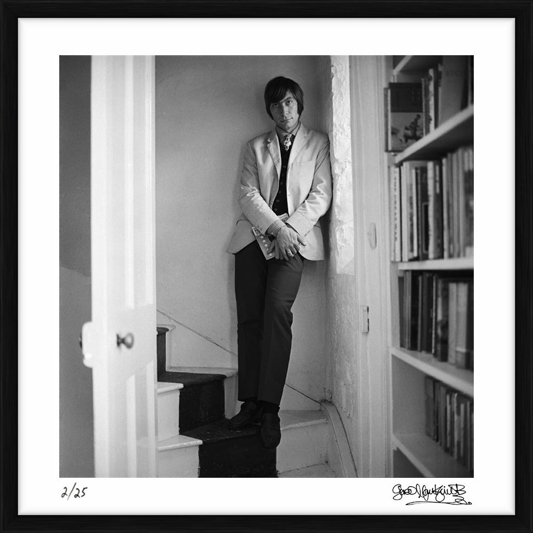 Charlie Watts photographed at his home, 1960s by Gered Mankowitz – Limited Edition Print.