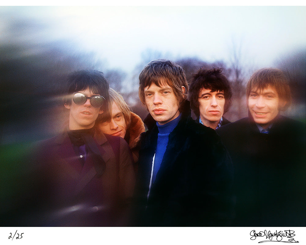 The Rolling Stones photographed on Primrose Hill, 1966 by Gered Mankowitz – Limited Edition Print.